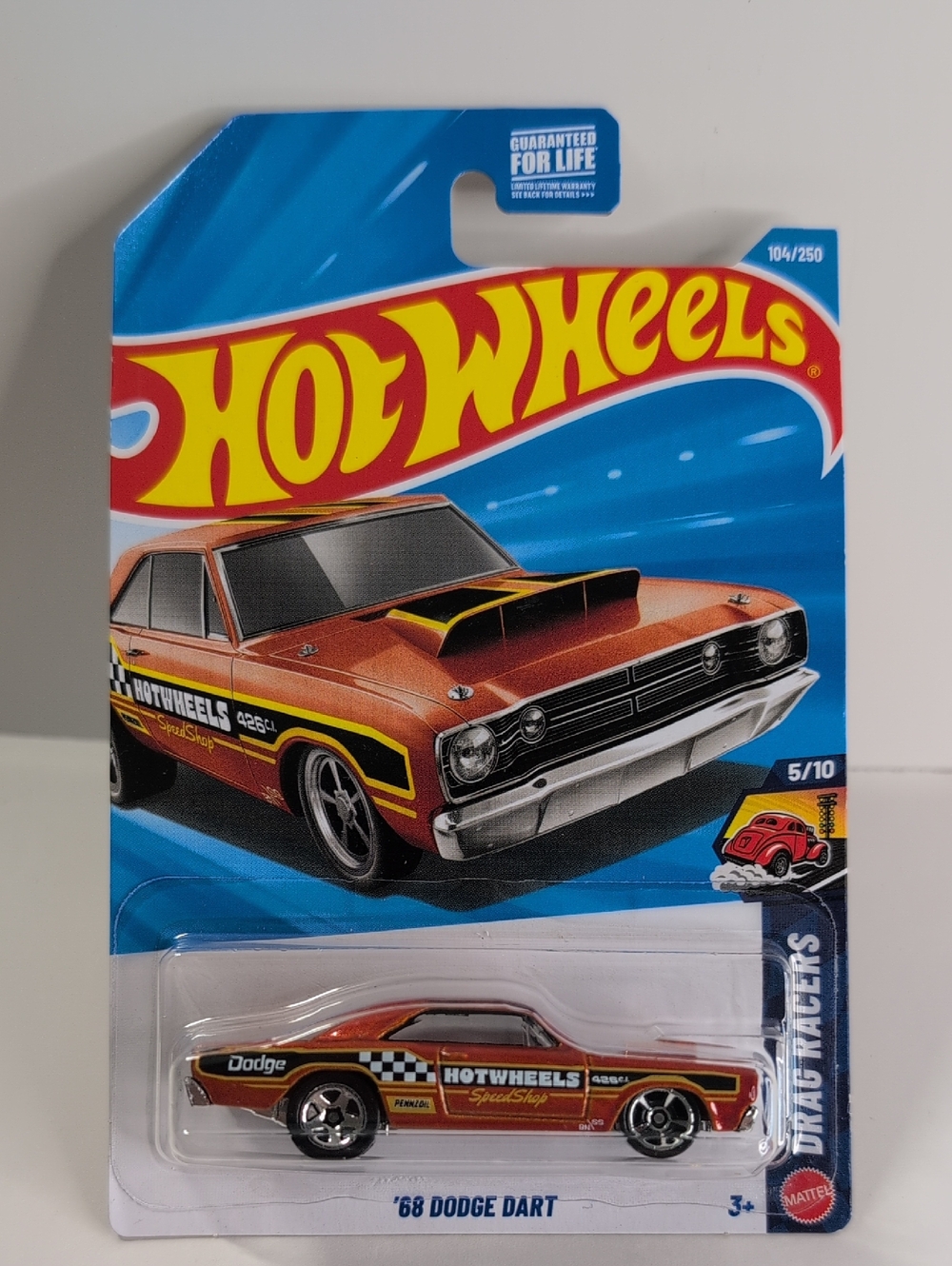 Hot Wheels 68 Dodge Dart Drag Racers Orange Speed Case F Mattel NEW Ships In Box